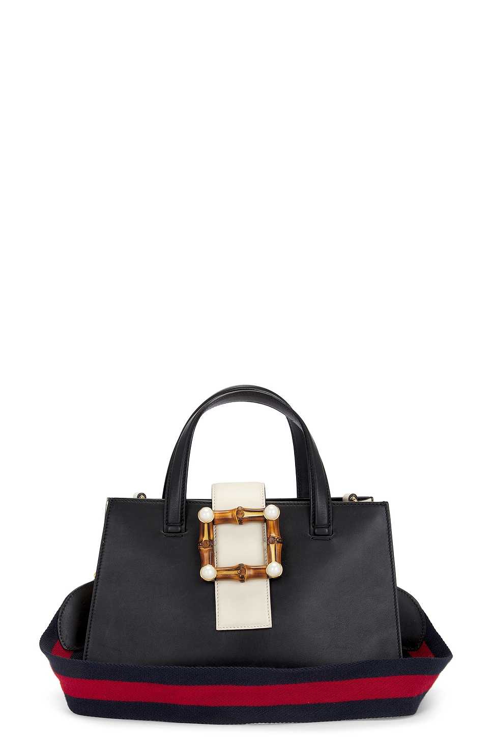 Shop Gucci Bamboo Buckle Tote Bag In Black