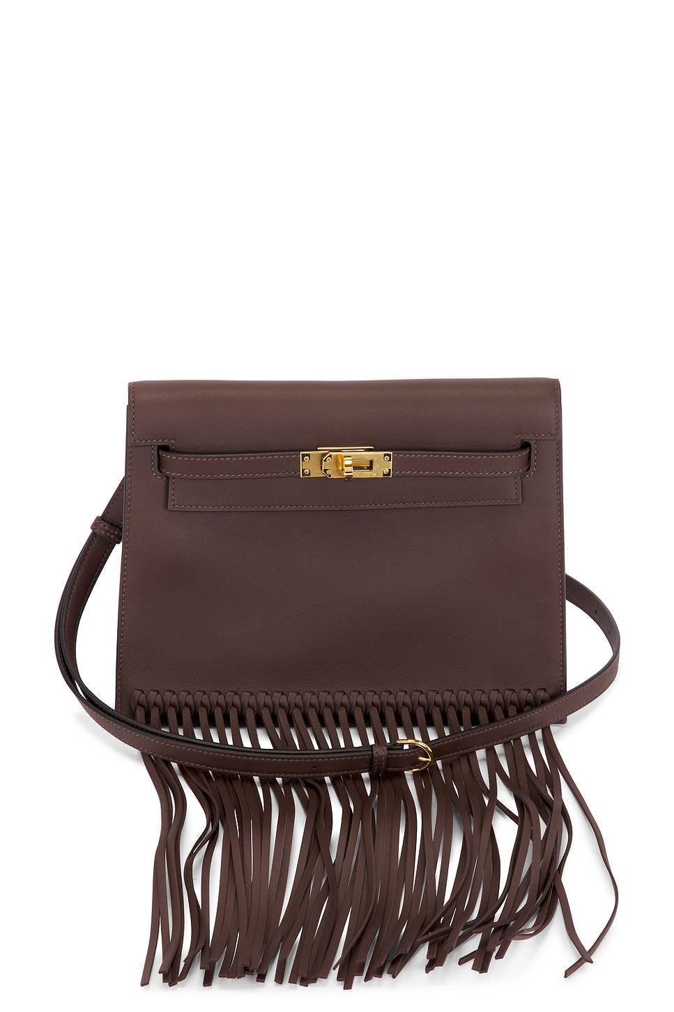 Swift Danse Fringe Kelly Shoulder Bag in Chocolate