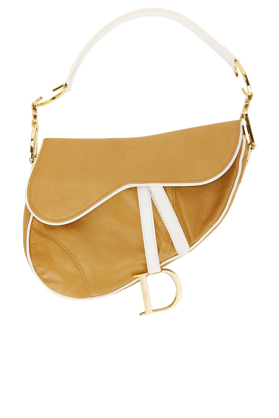 Shop Dior Saddle Bag In Neutral