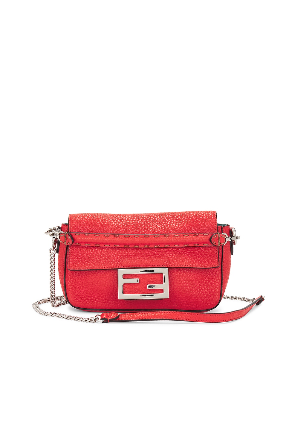 Selleria Baguette Shoulder Bag in Red