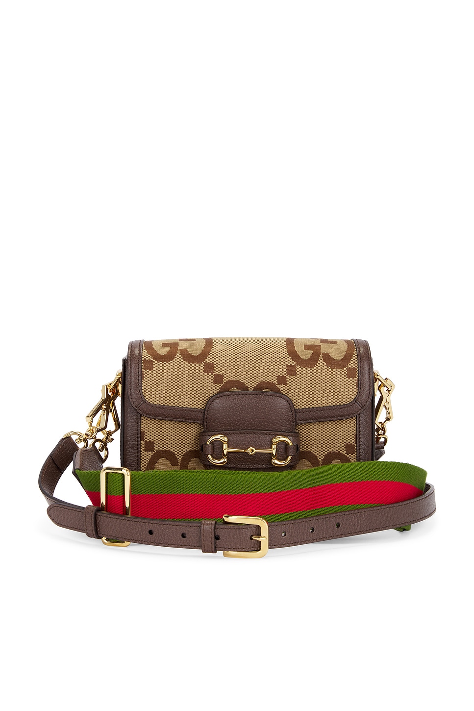 Pre-owned Gucci Gg Horsebit Shoulder Bag In Brown