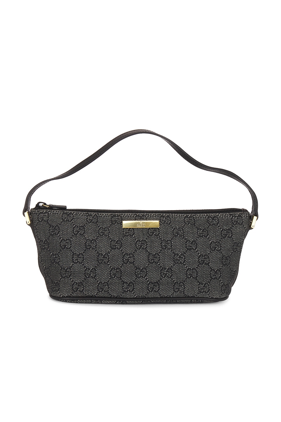 Denim GG Canvas Pouch Bag in Black