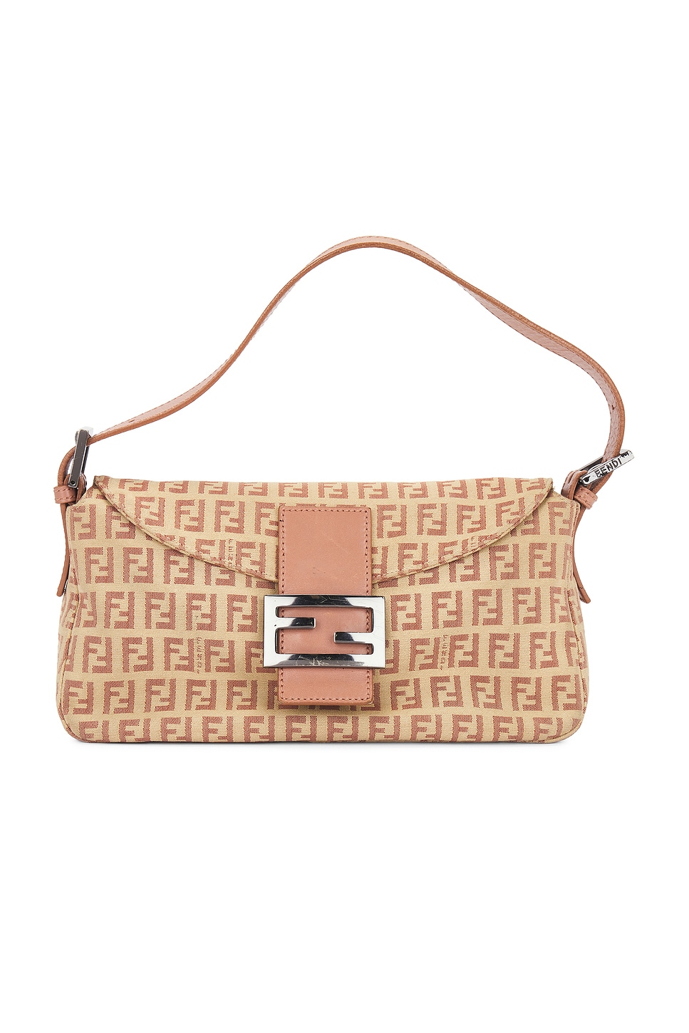 Shop Fendi Zucca Baguette Shoulder Bag In Pink