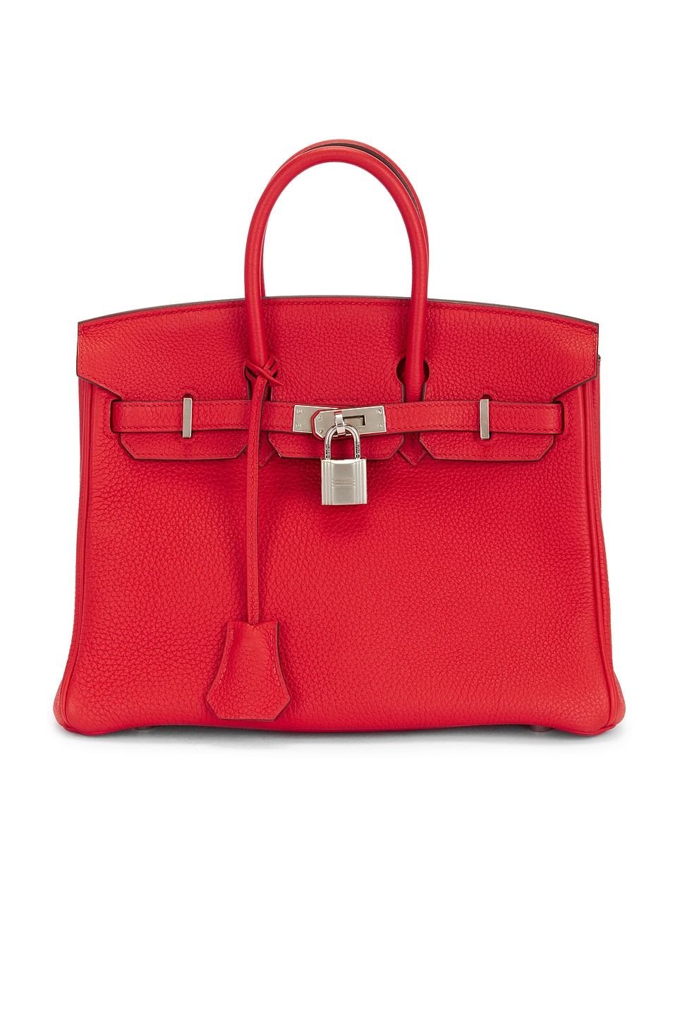 Pre-owned Hermes Togo Birkin 25 Handbag In Red