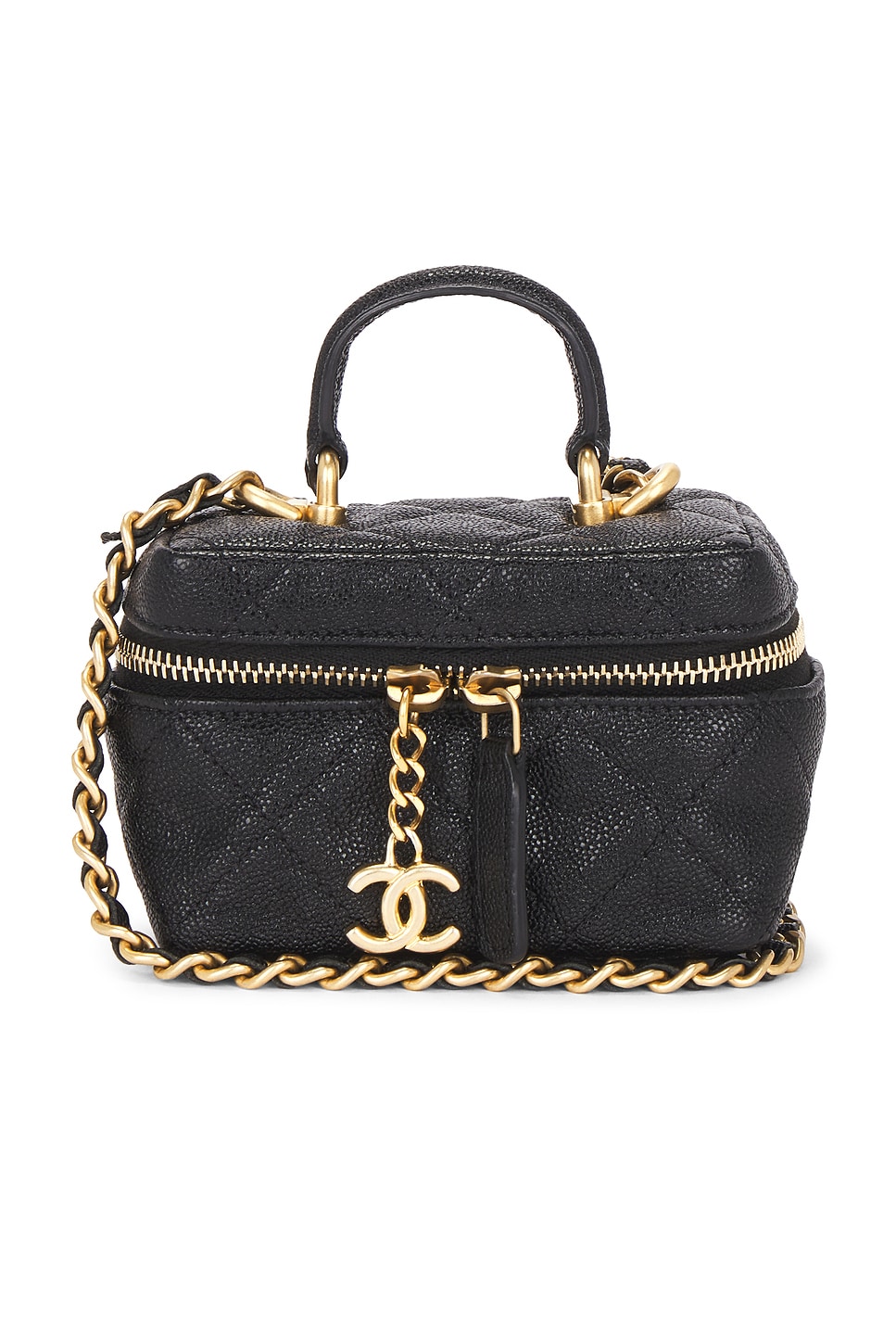CHANEL Pre-owned Caviar Mini Vanity Case In Black