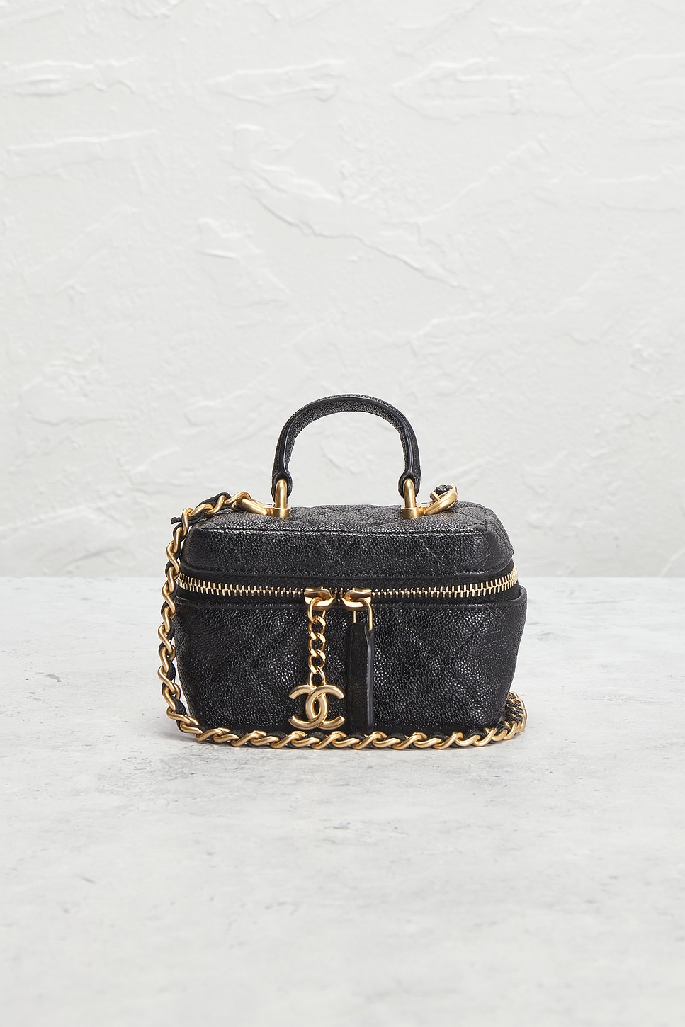 CHANEL Pre-owned Caviar Mini Vanity Case In Black