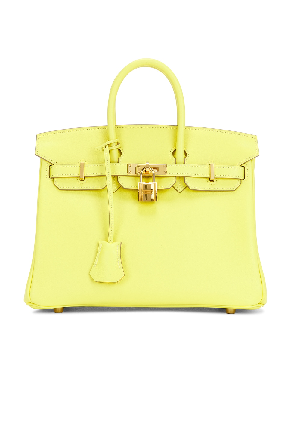 Box Birkin 25 Handbag in Yellow