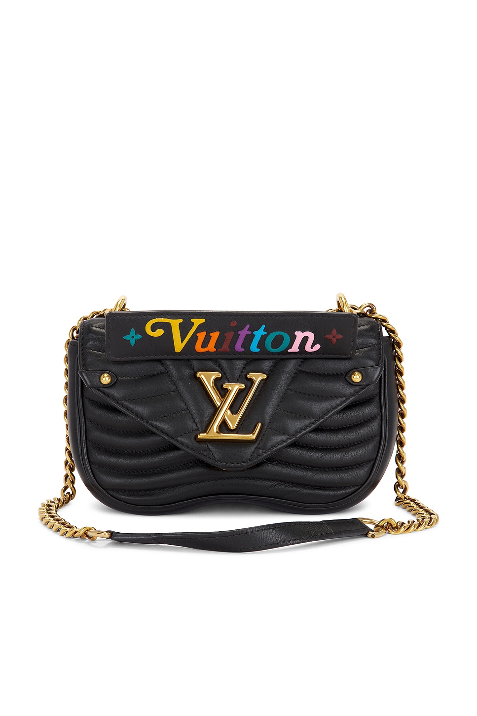 New Wave Chain PM Shoulder Bag in Black