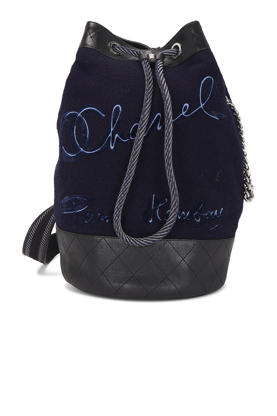 Wool Paris-Hamburg Sling Backpack in Navy