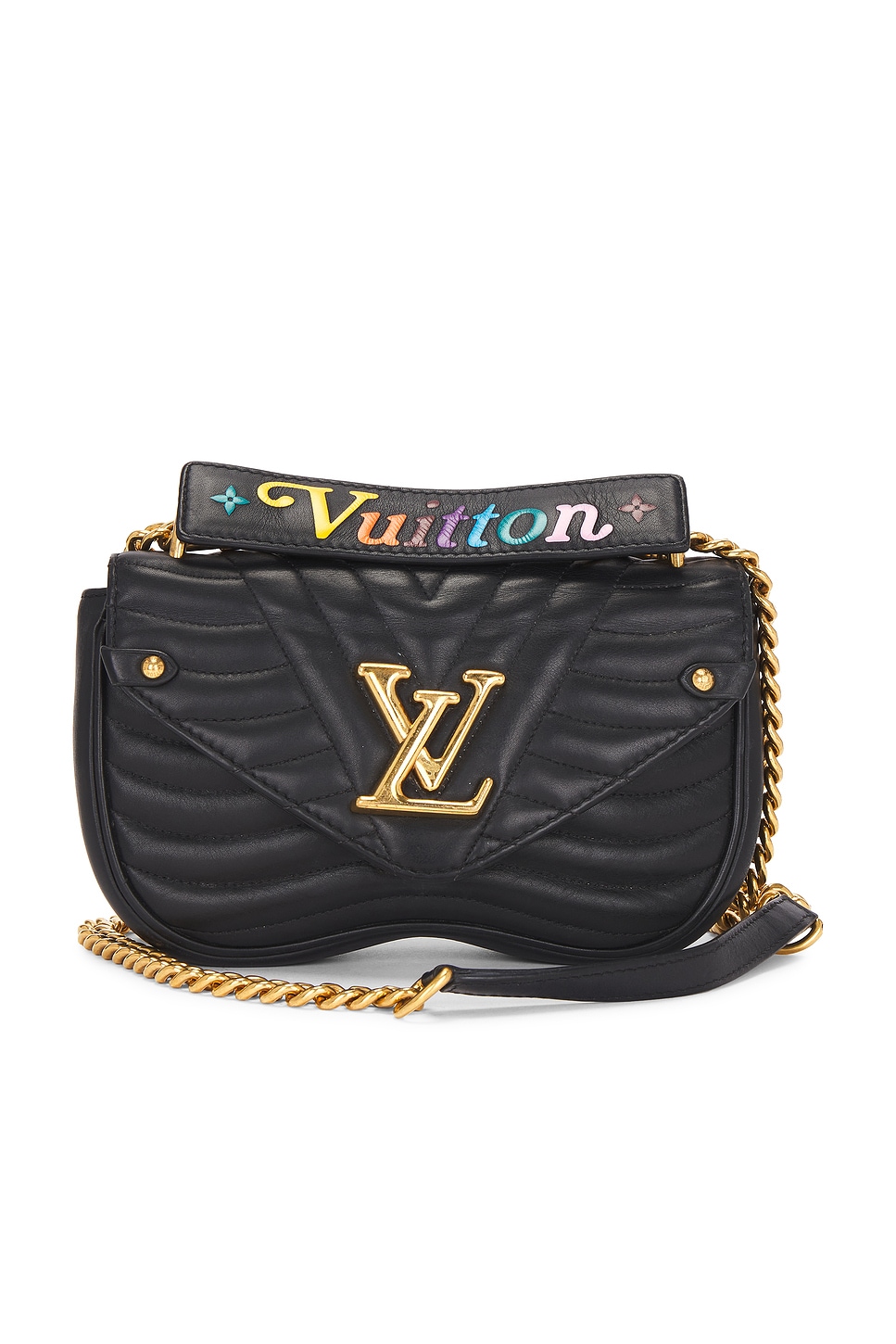 New Wave Chain PM Shoulder Bag in Black