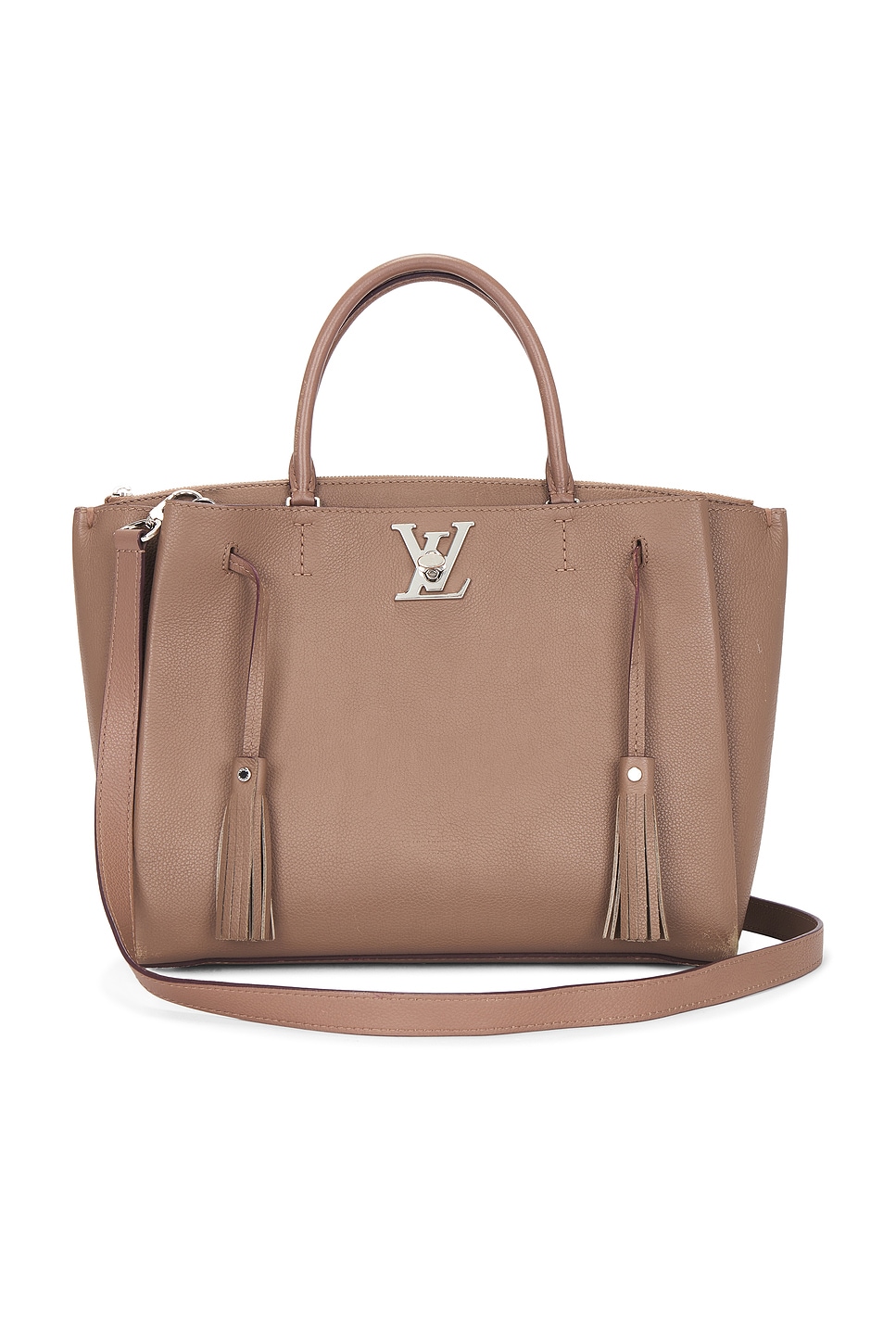 Pre-owned Louis Vuitton Lockmeto Tote Bag In Beige
