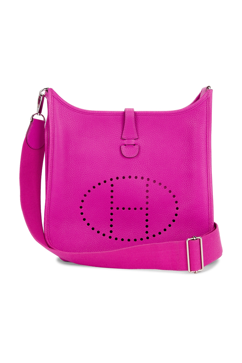 Taurillon Clemence Evelyne III PM Shoulder Bag in Fuchsia