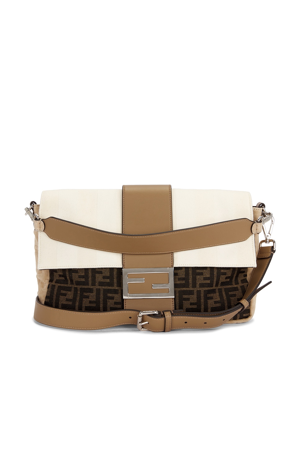 Pre-owned Fendi Zucca Baguette Shoulder Bag In Multi