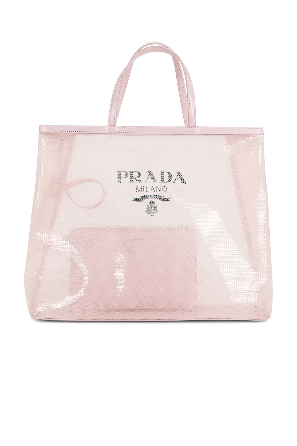 prada Prada Rete Paillettes Tote Bag