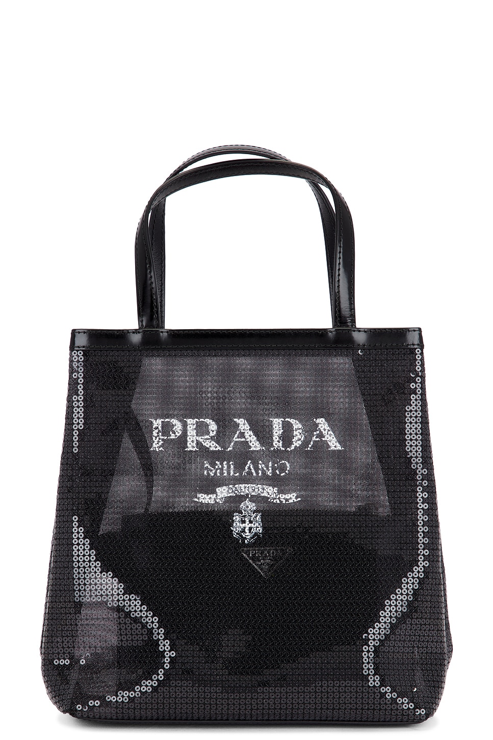 Pre-owned Prada Rete Paillettes Tote Bag