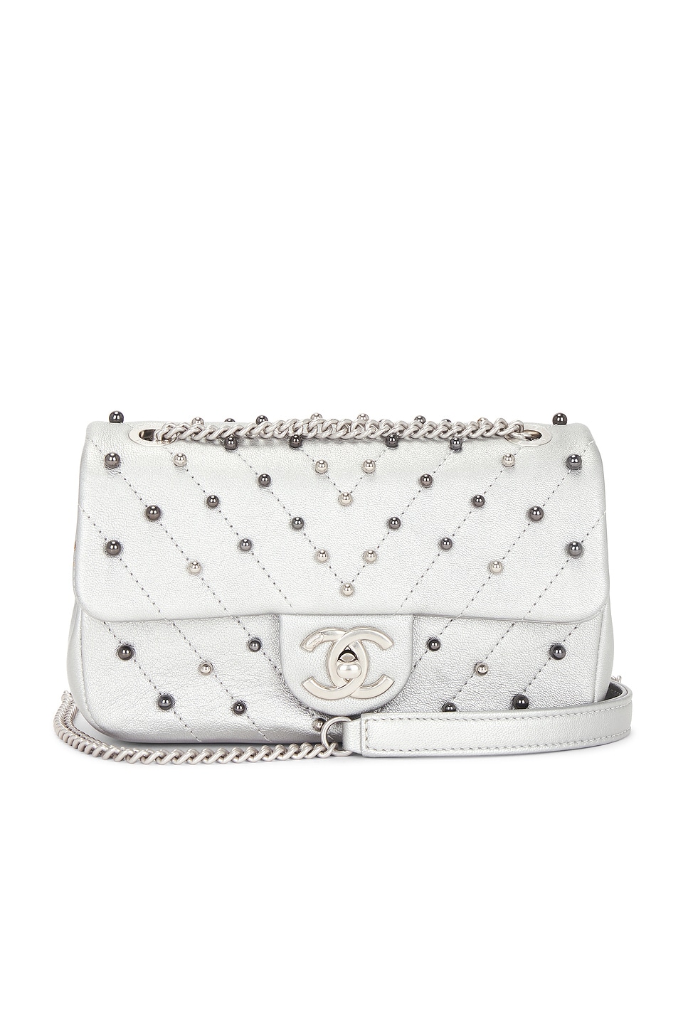Pre-owned Chanel Lambskin Mini Stud Wars Flap Bag
