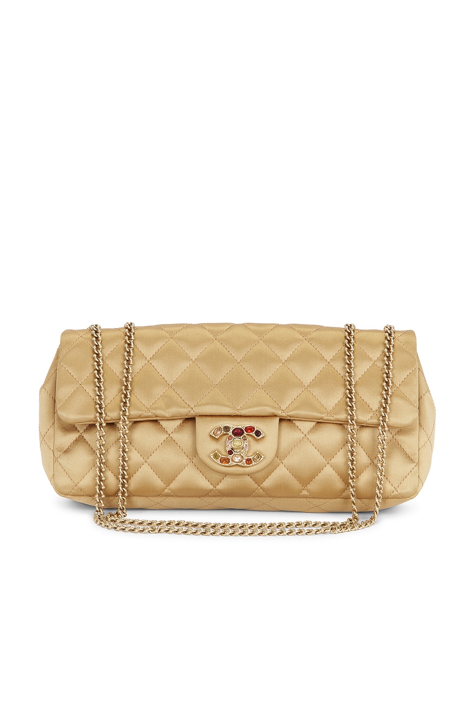 Pre-owned Chanel Limited Edition Satin East West Flap Bag