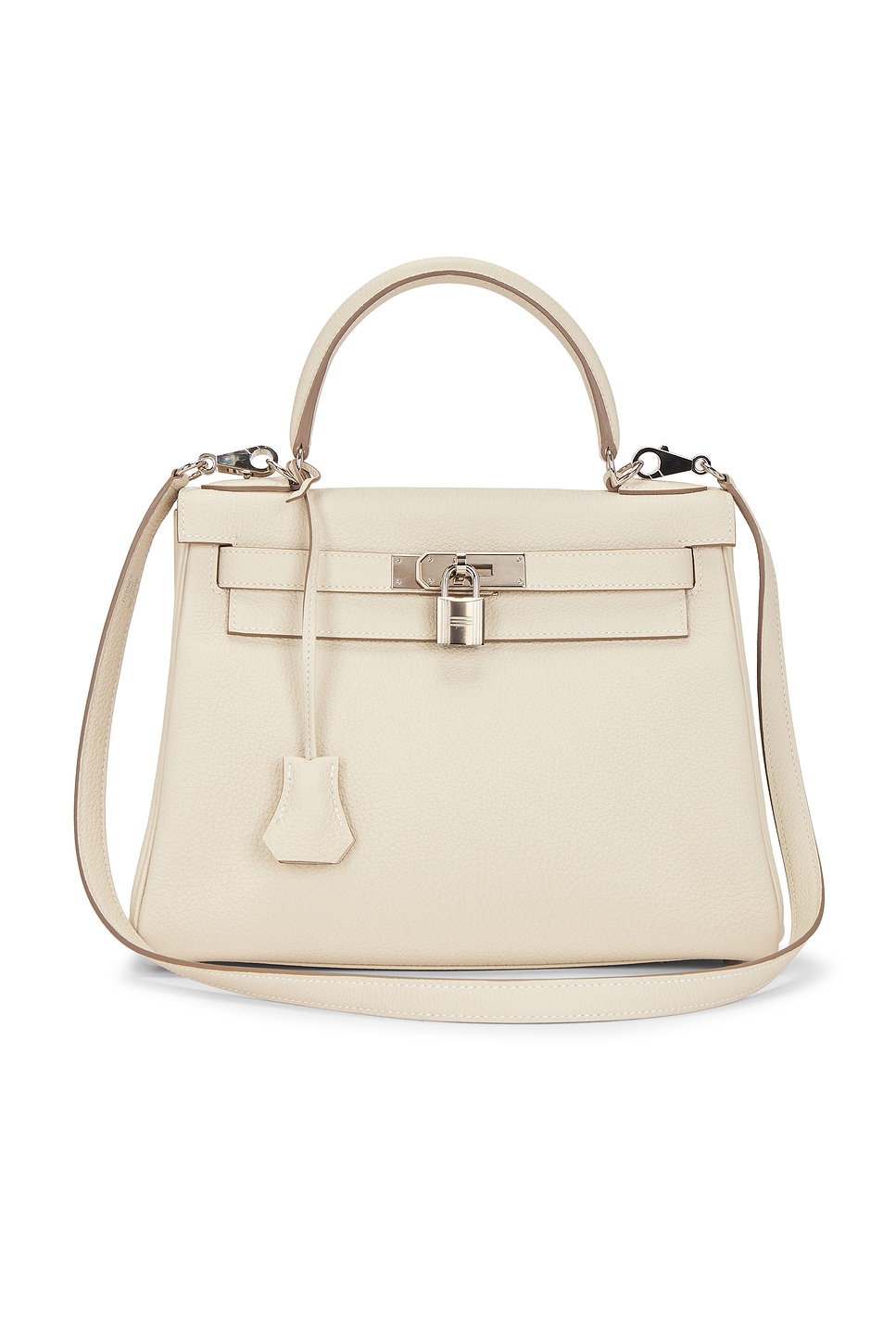 Togo Kelly 28 Retourne Handbag in Cream