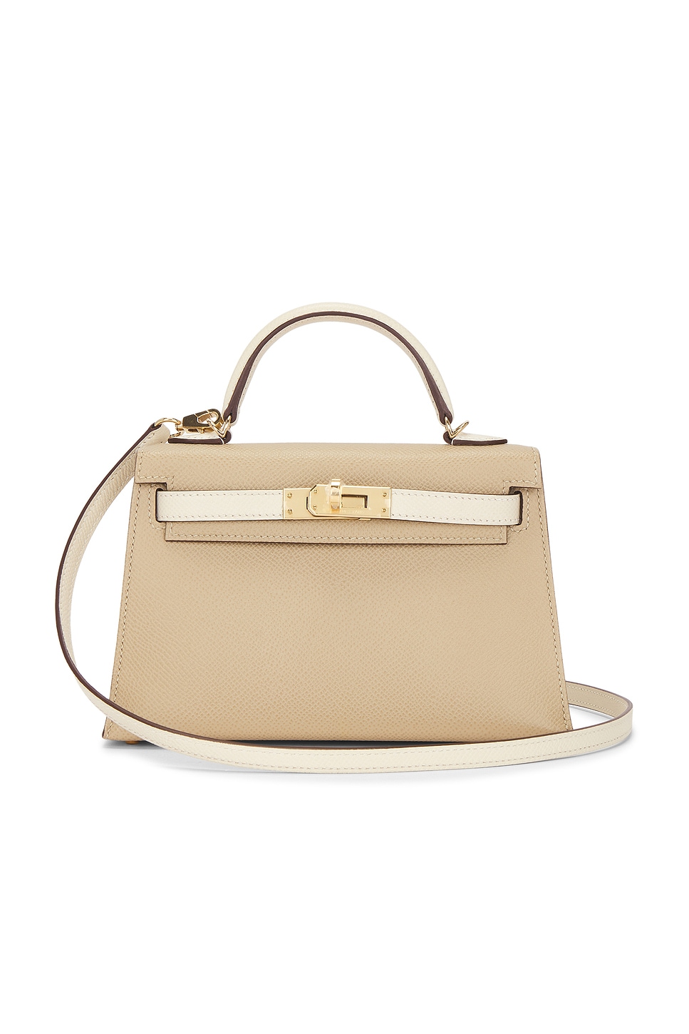 Epsom Kelly 20 Sellier Handbag in Beige
