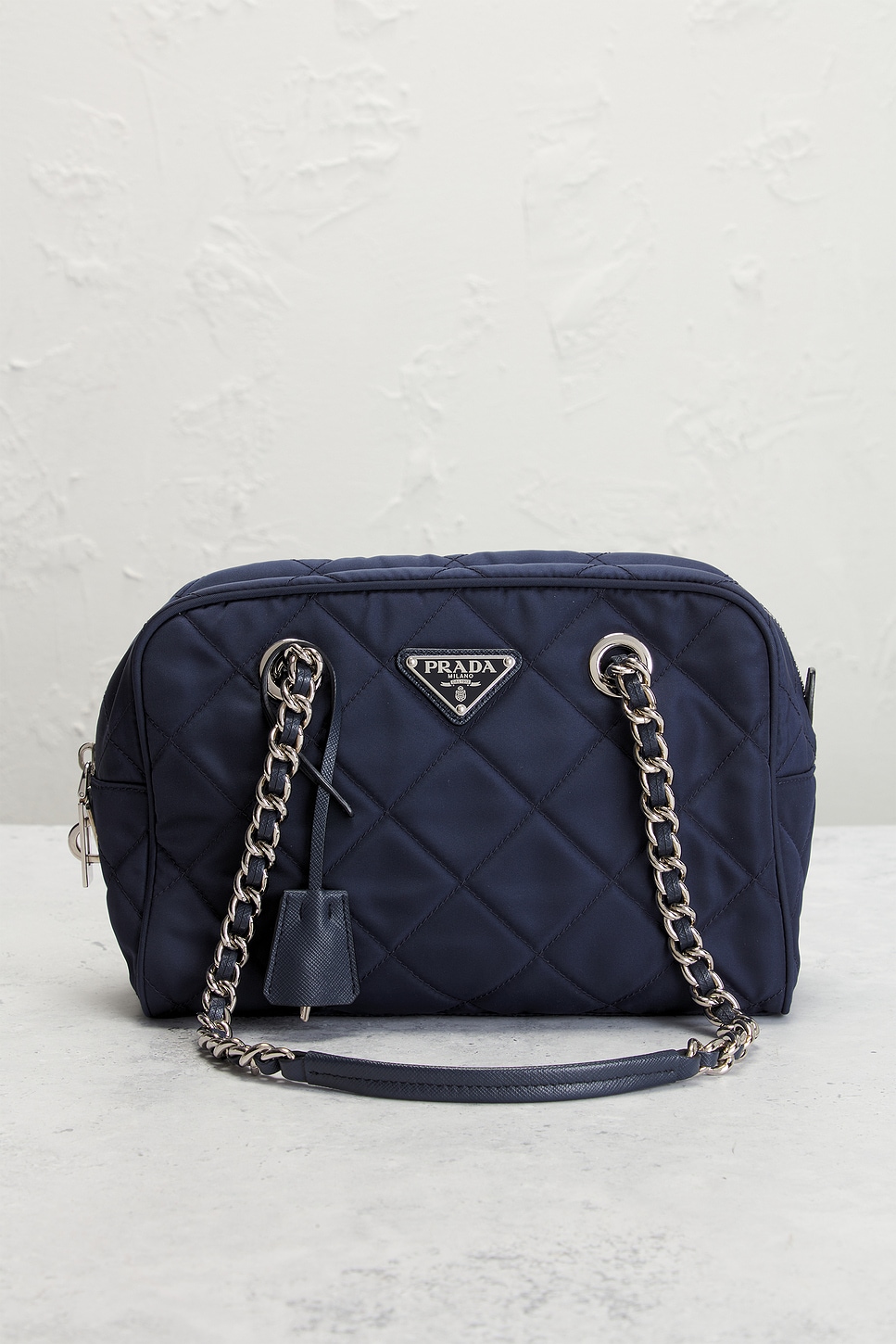 Pre-owned Prada Tessuto Impuntu Shoulder Bag