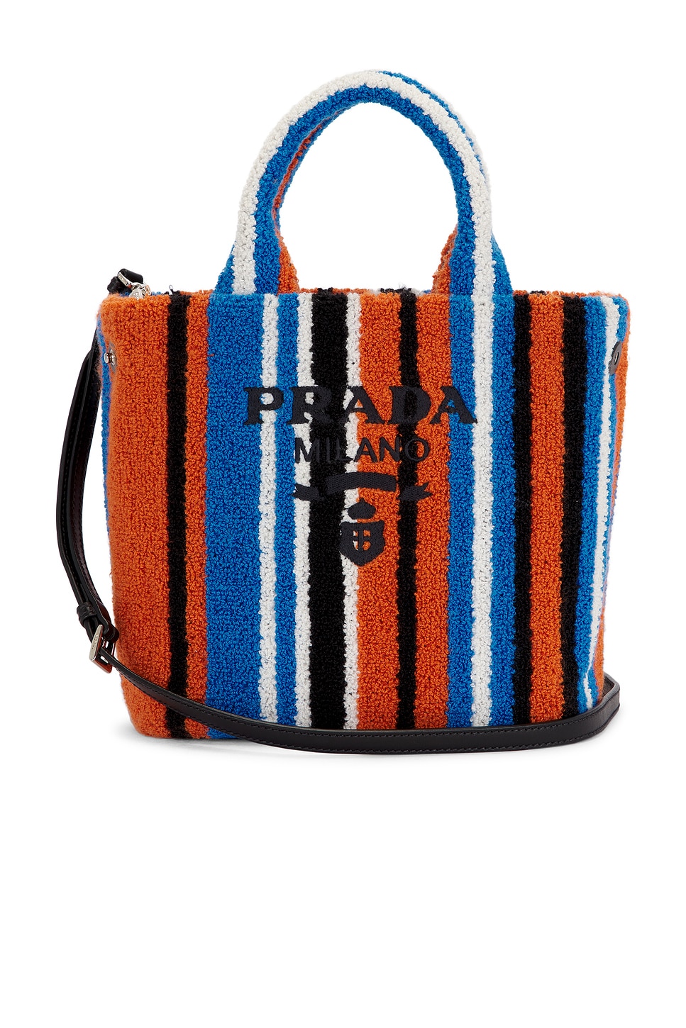 Prada Terry Striped Tote Bag