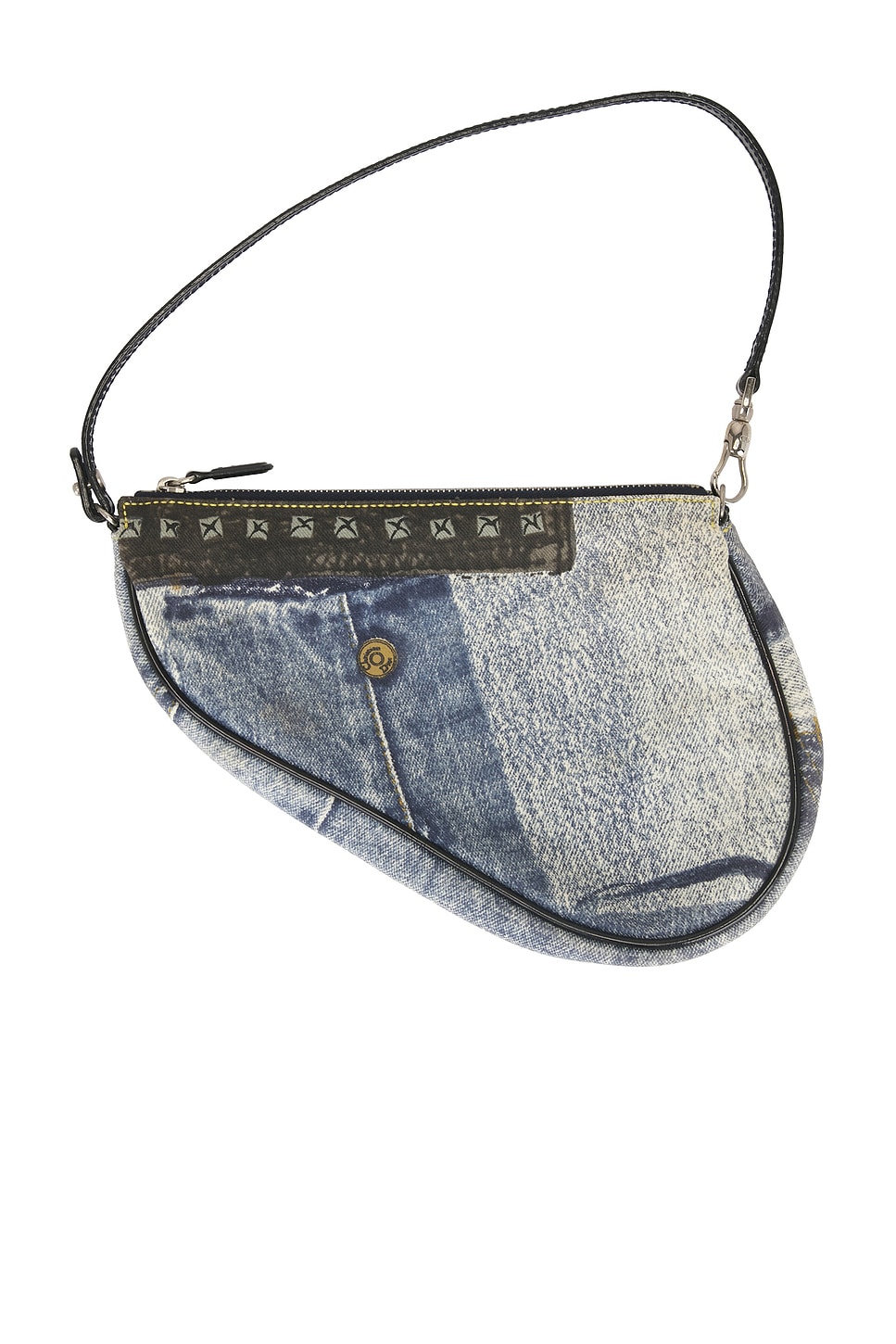 By John Galliano Vintage Pochette Saddle Bag in Blue