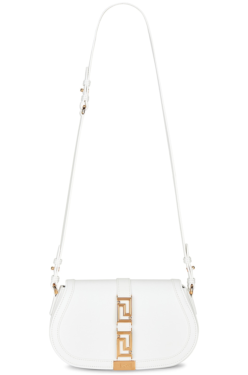 Greca Goddess Shoulder Bag in White