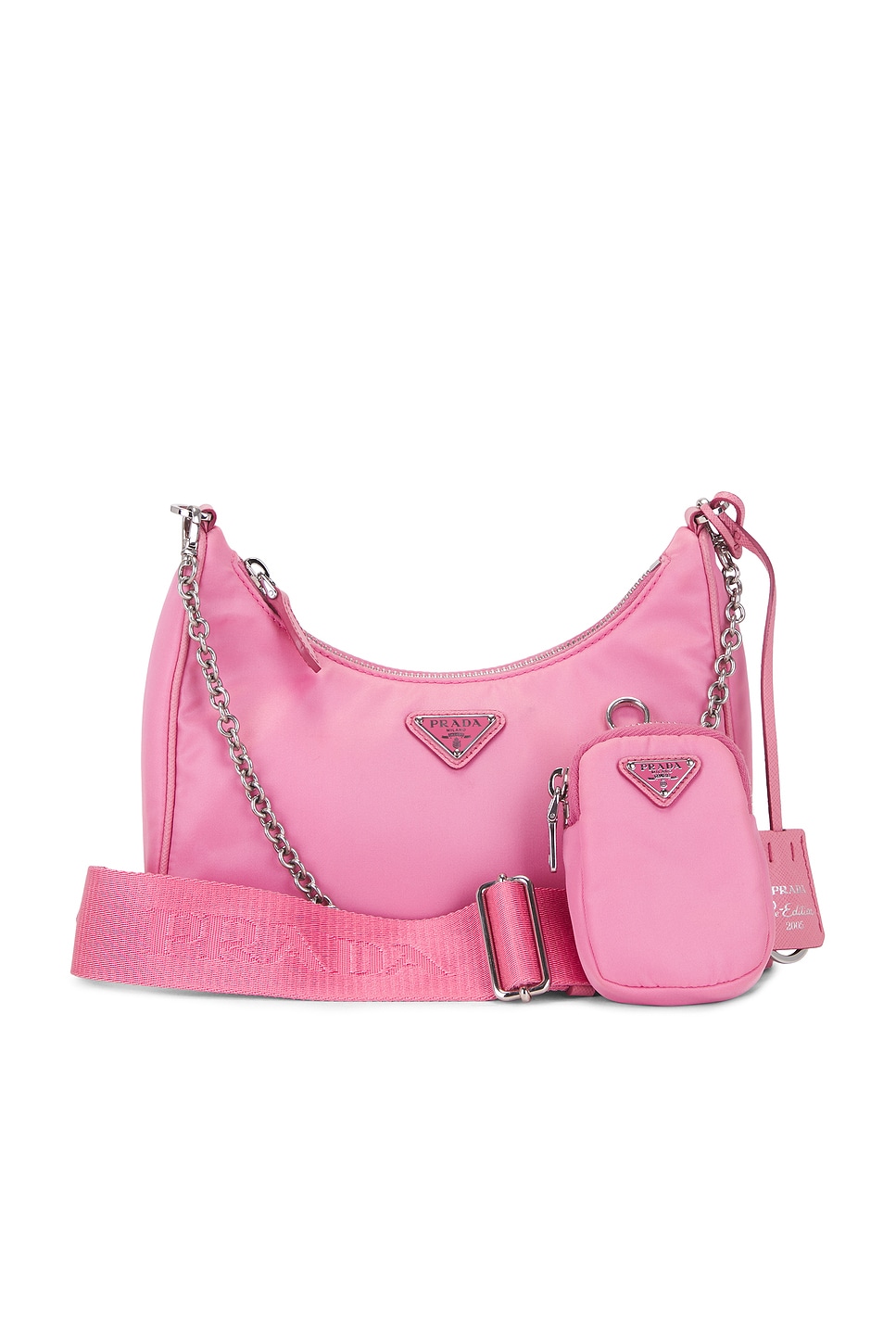 Pre-owned Prada Re-edition 2005 Re-nylon Shoulder Bag In Pink