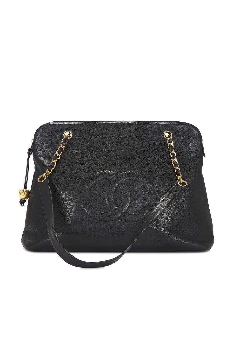 Pre-owned Chanel Caviar Timeless Shopper Tote Bag In Black