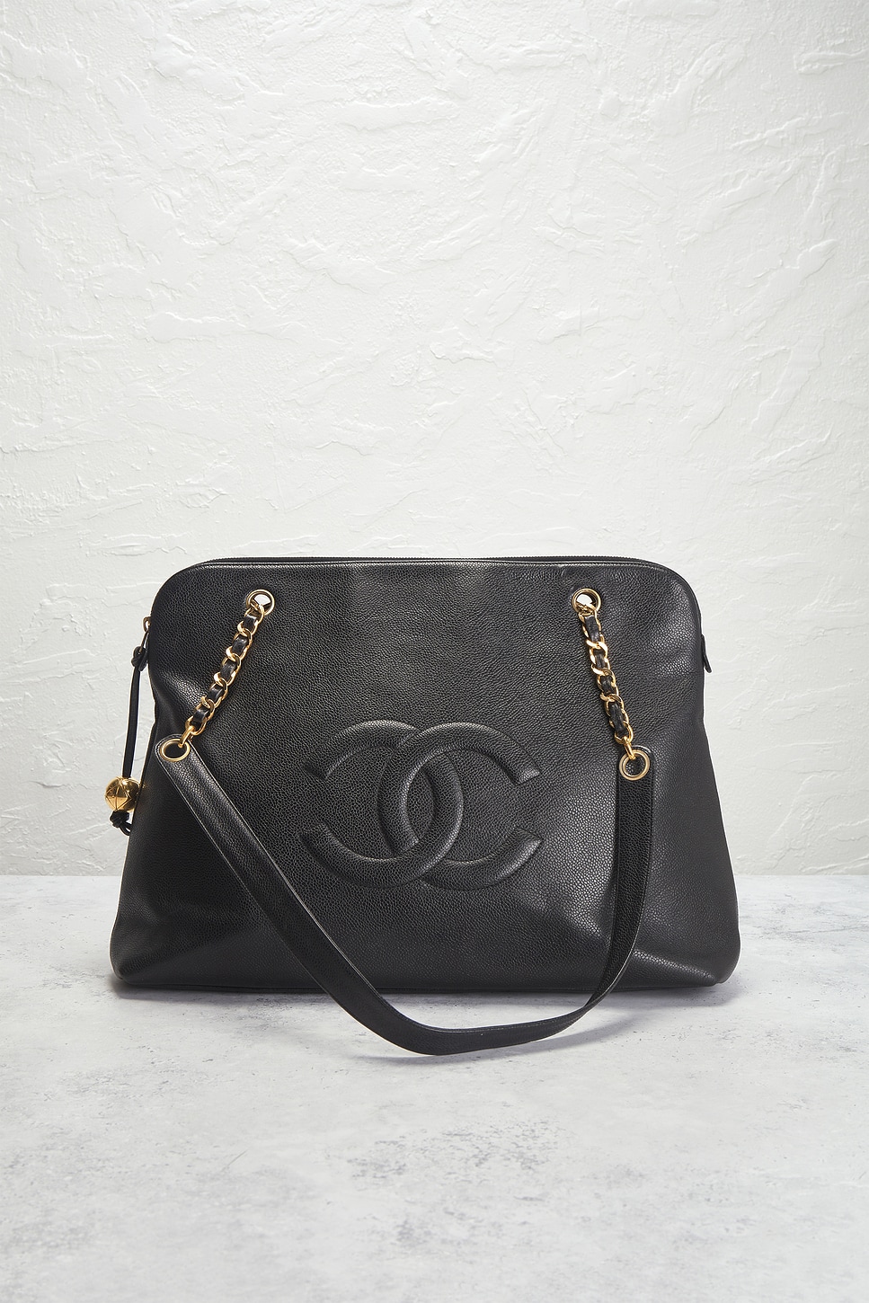 Pre-owned Chanel Caviar Timeless Shopper Tote Bag In Black