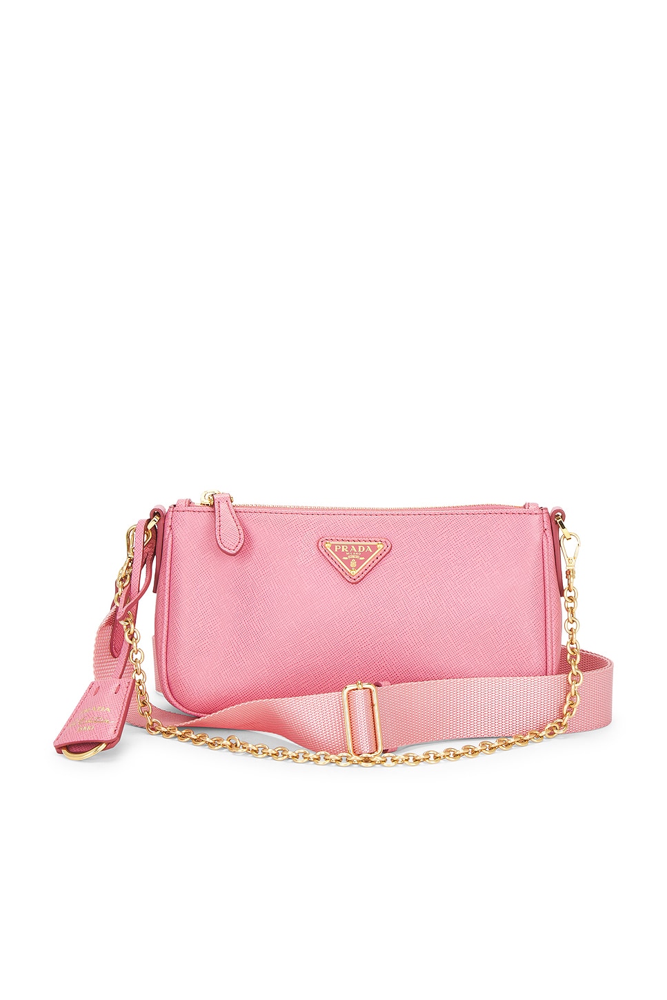 Pre-owned Prada Saffiano Re-edition 2000 Shoulder Bag In Pink