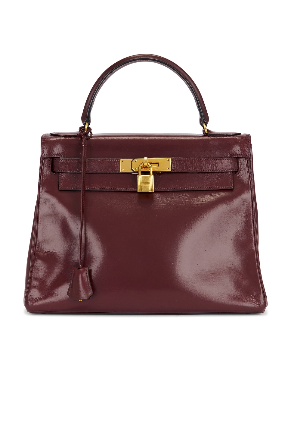 1978 Box Kelly 28 Handbag in Burgundy