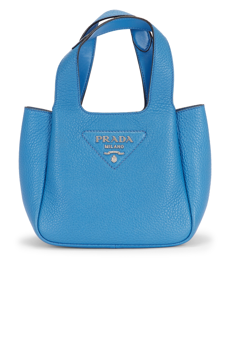 prada Prada Vitello Daino Logo Mini Tote Bag