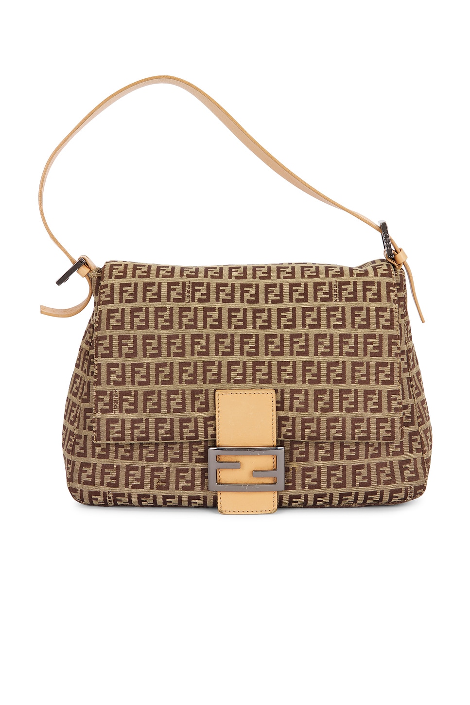 fendi Fendi Zucchino Mama Baguette Shoulder Bag