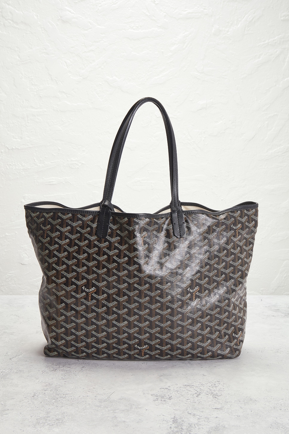 Pre-owned Goyard Saint Louis Pm Tote Bag In Black