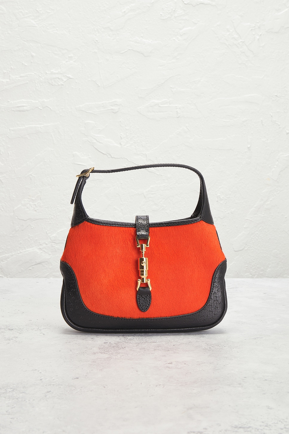 Pre-owned Gucci Calf Hair Mini Jackie 1961 Hobo Bag In Red