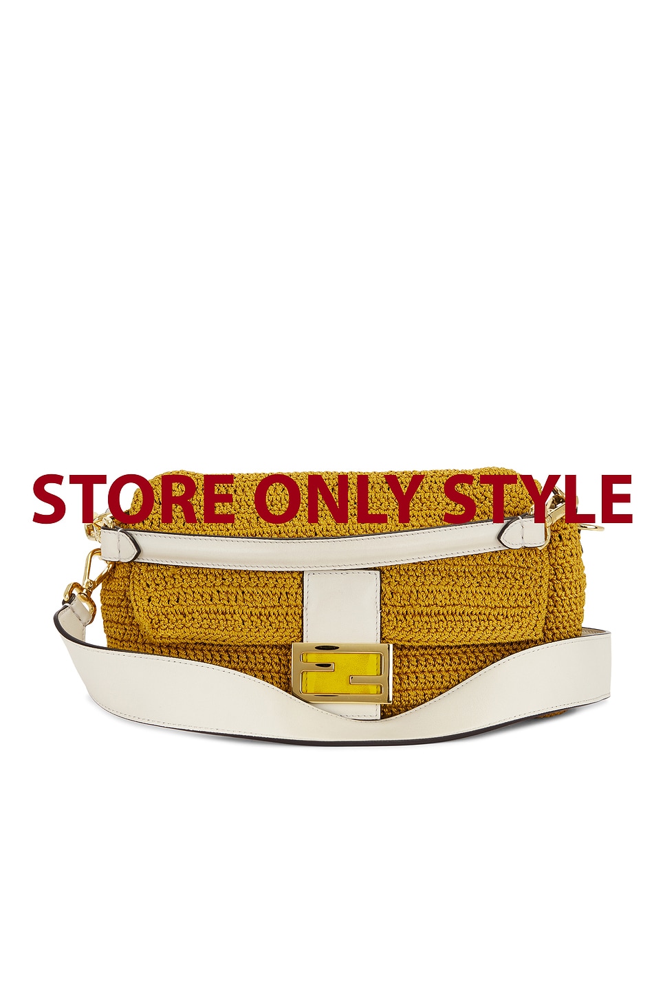 FWRD Renew Fendi Crochet Baguette NM Shoulder Bag