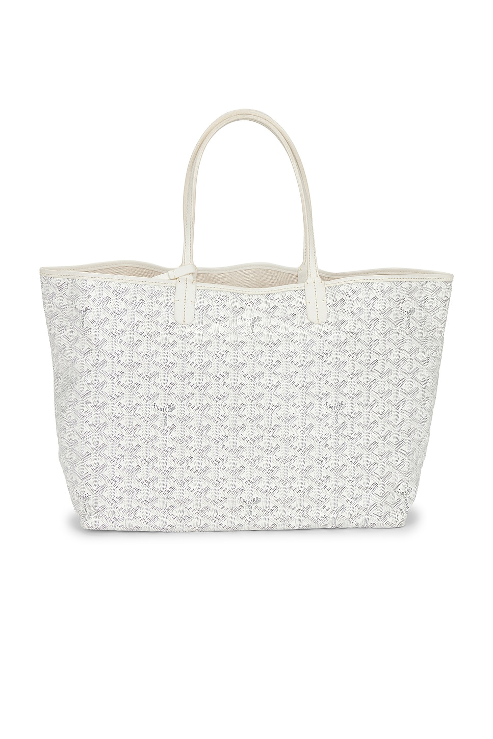Pre-owned Goyard Saint Louis Pm Tote Bag In White