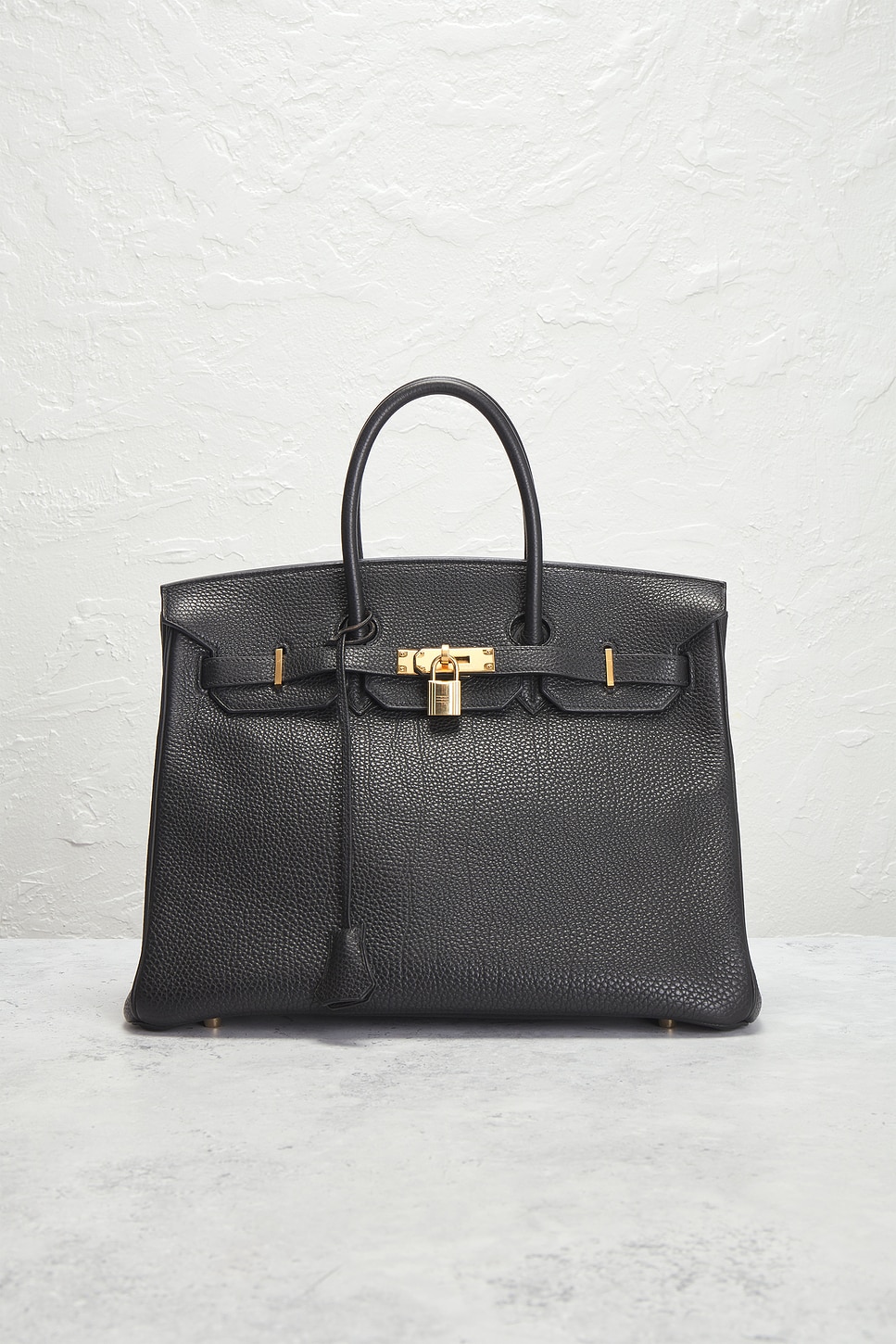 Pre-owned Hermes Togo Birkin 35 Handbag In Black