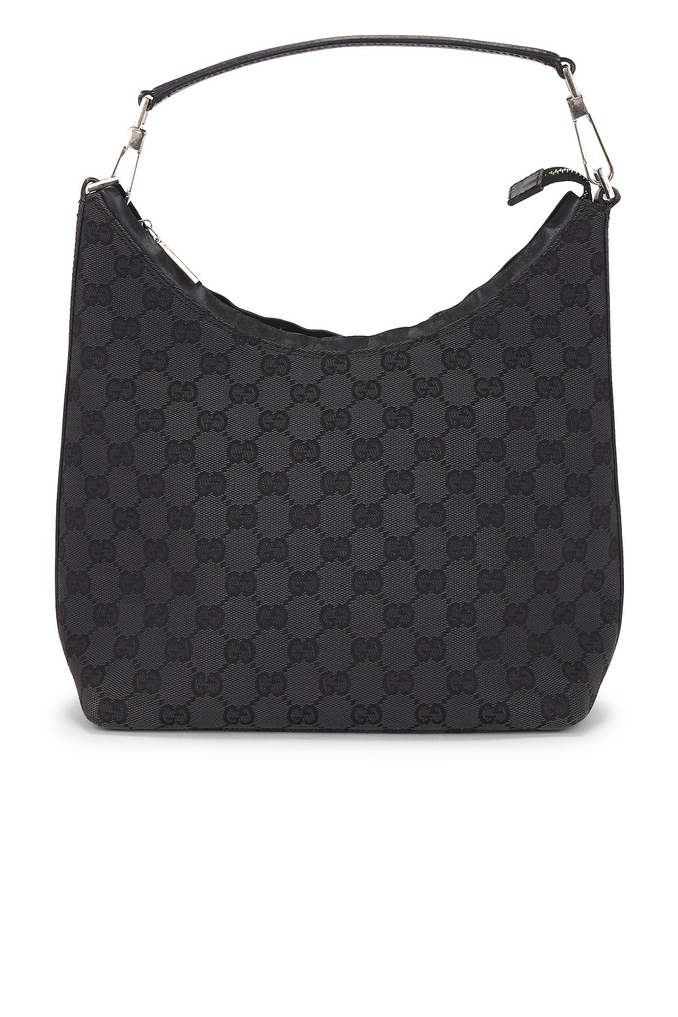Pre-owned Gucci Gg Clasp Hobo Bag In Black
