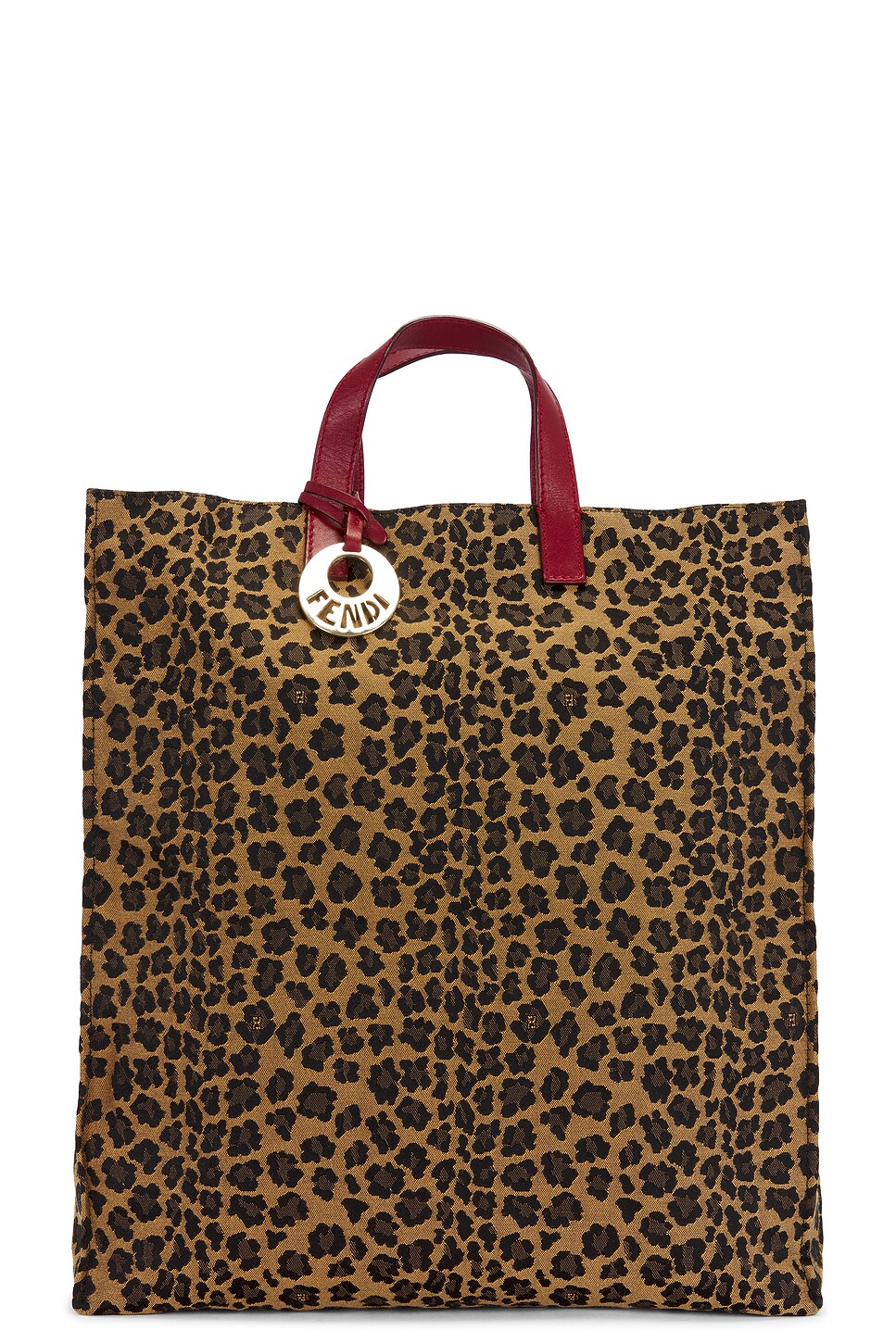 fendi Fendi Leopard Chef Vertical Tote Bag