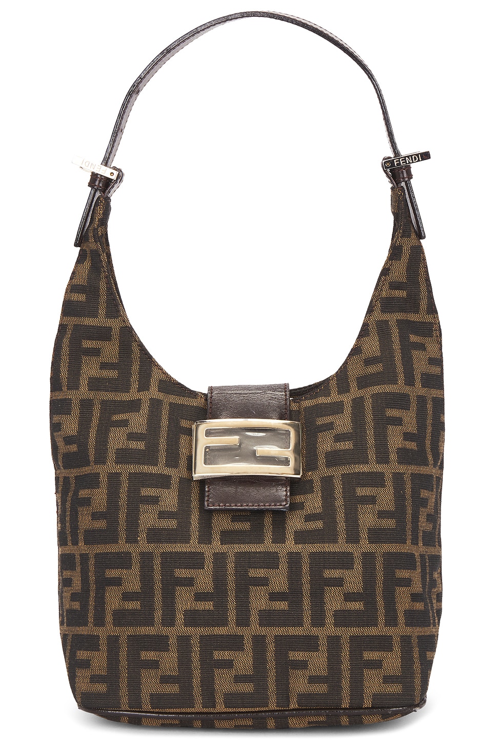 Pre-owned Fendi Zucca Hobo Bag In Brown