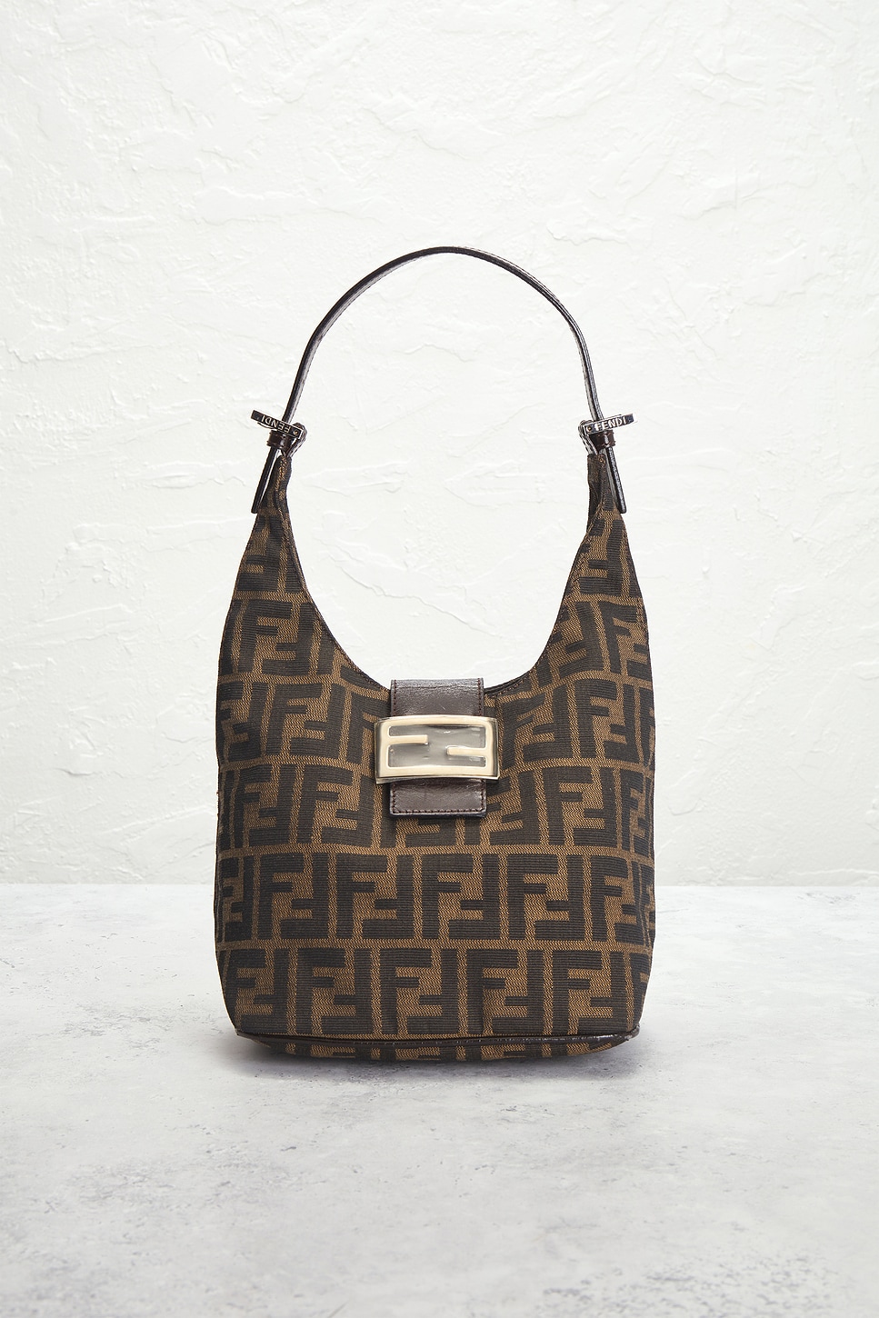 Pre-owned Fendi Zucca Hobo Bag In Brown