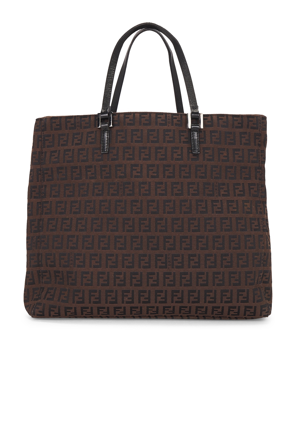 Pre-owned Fendi Zucchino Tote Bag In Brown