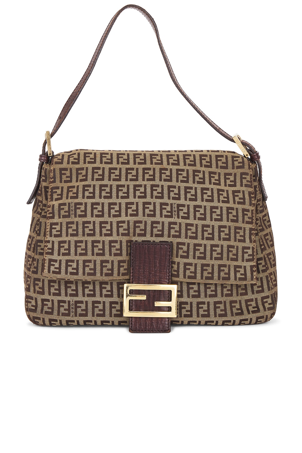fendi Fendi Zucchino Mama Baguette Shoulder Bag