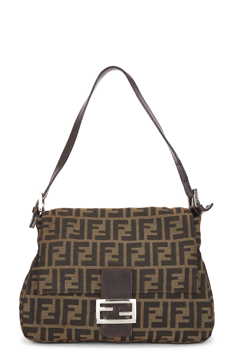 fendi Fendi Zucca Mama Forever Baguette Shoulder Bag