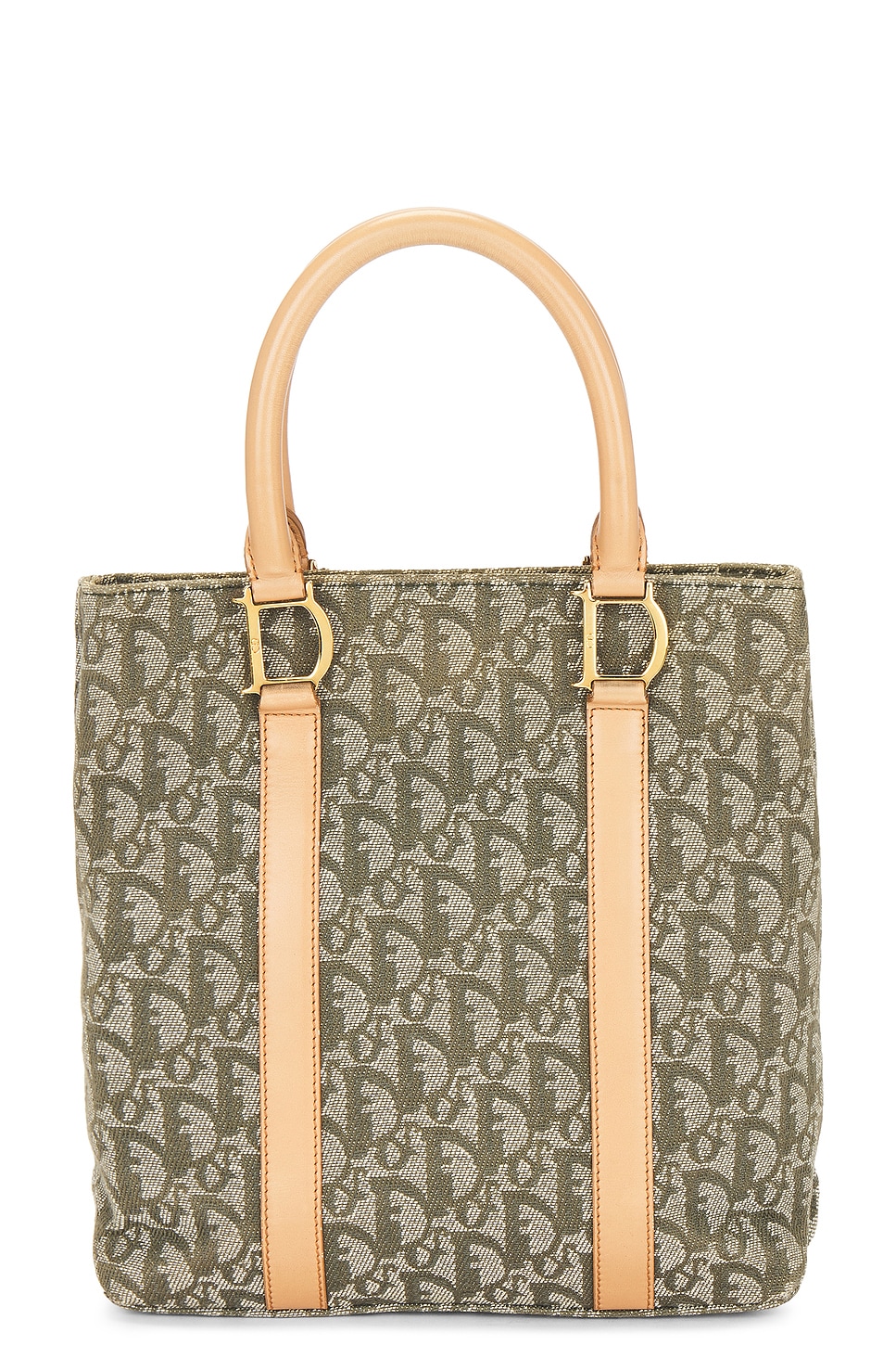 Pre-owned Dior Trotter Tote Bag In Sand
