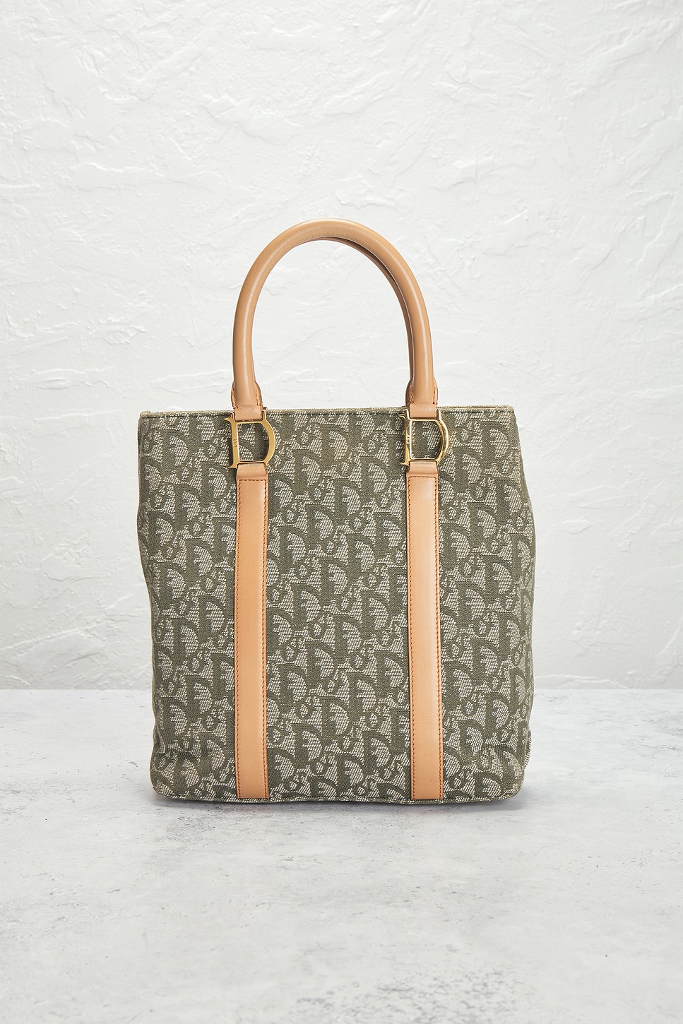 Pre-owned Dior Trotter Tote Bag In Sand