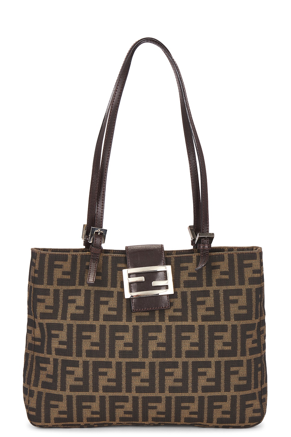 Pre-owned Fendi Zucca Tote Bag In Brown