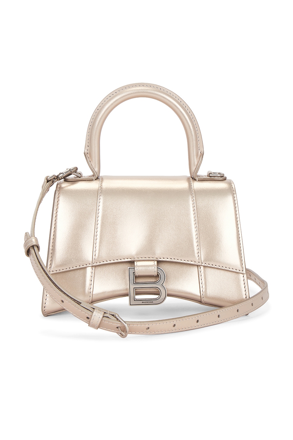 Pre-owned Balenciaga Hourglass Xs Top Handle Bag In Brown